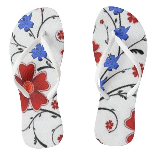 Flip Flops floral Badesandalen (Fußbett)