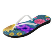 Flip Flops floral Badesandalen (Schrägansicht)