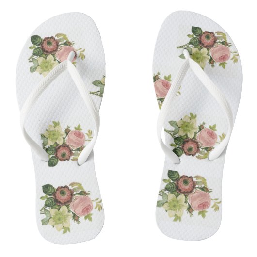 Flip Flops floral Badesandalen (Fußbett)