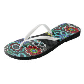 Flip Flops floral Badesandalen (Schrägansicht)