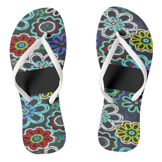 Flip Flops floral Badesandalen (Fußbett)