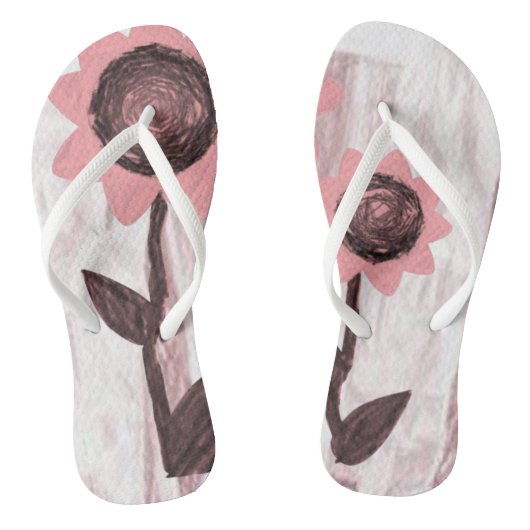 Flip Flops floral Badesandalen (Fußbett)