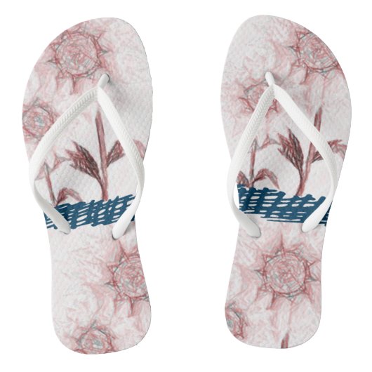 Flip Flops floral Badesandalen (Fußbett)