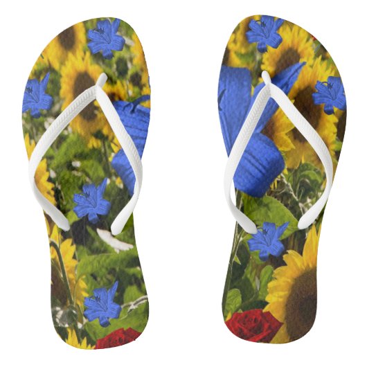 Flip Flops floral Badesandalen (Fußbett)