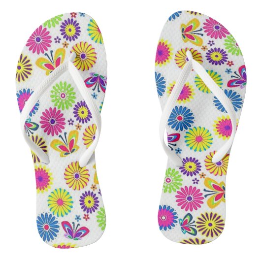 Flip Flops floral Badesandalen (Fußbett)