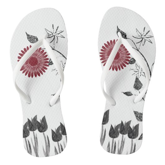 Flip Flops floral Badesandalen (Fußbett)