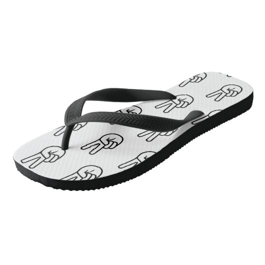 Flip Flops - Friedenszeichen Badesandalen (Schrägansicht)