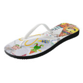 Flip Flops frohe Weihnachten glücklich Geburtstag Badesandalen (Schrägansicht)