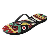 Flip-Flops für coole Tiki Totem individuelle Name Badesandalen (Schrägansicht)