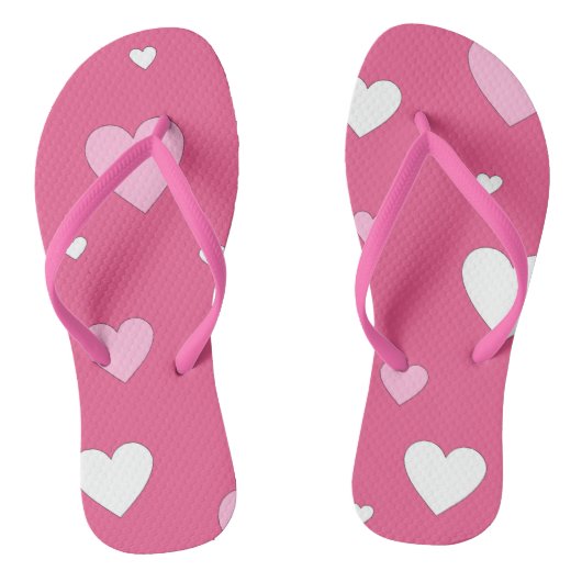 Flip Flops für die Liebe des rosa und des weißen H Badesandalen (Fußbett)