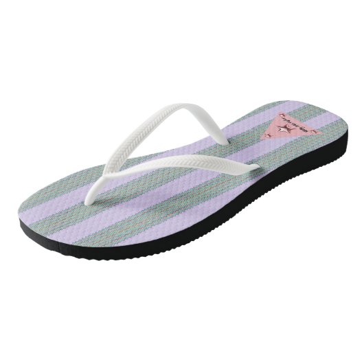 Flip Flops für Erwachsene mit grünem Teppich Badesandalen (Schrägansicht)