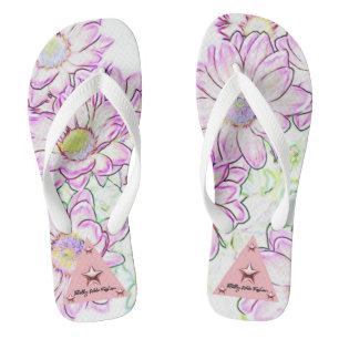 Flip Flops für Lila Blütenerwachsene Badesandalen