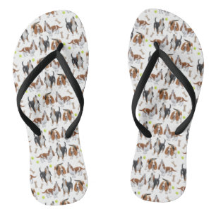 Flip Flops für Niedliche Howling Basset-Hunde Badesandalen