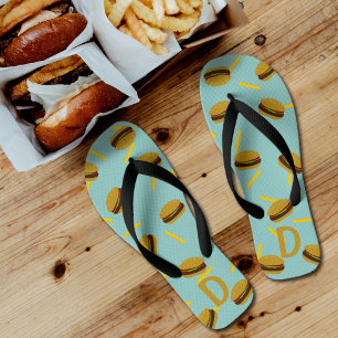 Flip Flops für niedliches Burger- und Friend-Fast- Badesandalen
