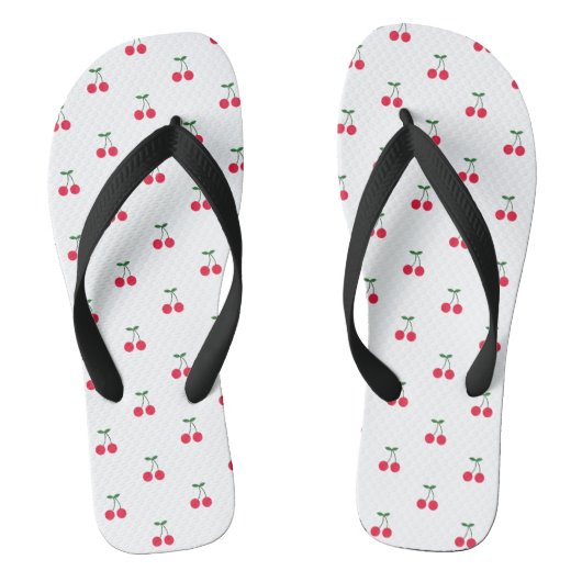 Flip Flops für Niedliches Kirschmuster Badesandalen (Fußbett)