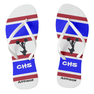 Flip Flops für personalisierte Red und Blue Cheer Badesandalen