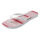 Flip Flops für Red Fair Isle Design Badesandalen (Schrägansicht)