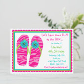 Flip Flops Geburtstag Einladungen (Stehend Vorderseite)