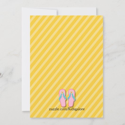 Flip Flops Geburtstagsparty Einladung (Rückseite)
