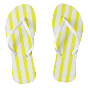 Flip Flops Gelb & Weiß Gestreift Badesandalen