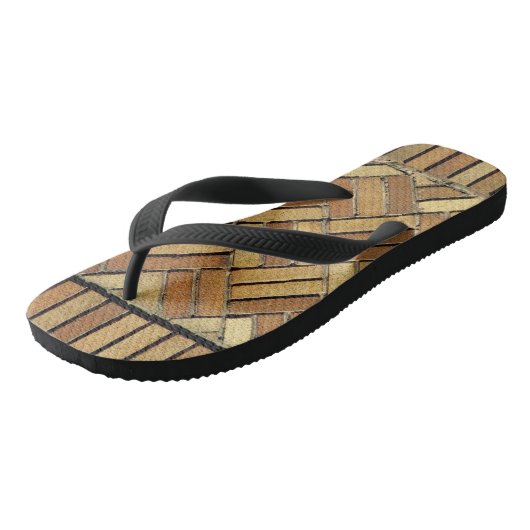 Flip Flops - Gemusterte Steine Badesandalen (Schrägansicht)