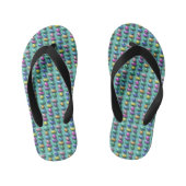 Flip Flops - Geometrische Formen in Farben Kinderbadesandalen (Fußbett)