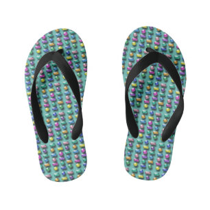 Flip Flops - Geometrische Formen in Farben Kinderbadesandalen
