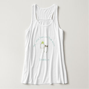Flip Flops Green Blume Beach Wedding Tank Top