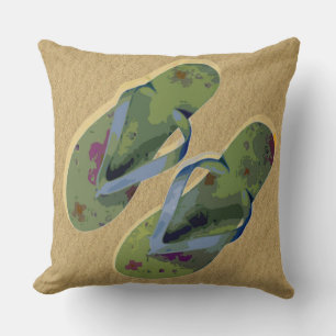 Flip Flops (grün) Kissen