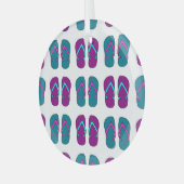 Flip Flops: Hellweiß Vintag. Ornament Aus Glas (Vorderseite links)