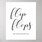Flip Flops Hochzeitszeichen Poster (Vorne)