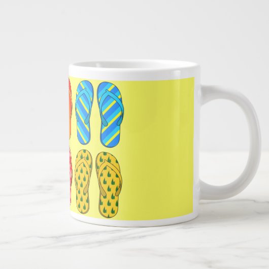 Flip-Flops...Ich Liebe den Strand! Jumbo-Tasse (Rechts)