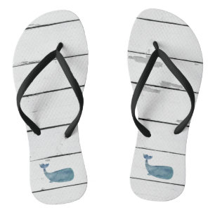 Flip Flops im Stil der Whale Shiplap Badesandalen
