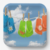 Flip-Flops in der Clothesline Pappteller (Vorderseite)