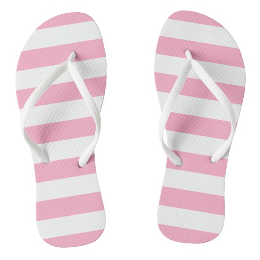 Flip Flops in Rosa und Weiß Badesandalen (Fußbett)