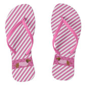 Flip Flops in Rosa und Weiß-Dackel Badesandalen (Fußbett)