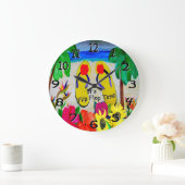 Flip Flops Insel Zeit Wand Uhr. Große Wanduhr (Zuhause)