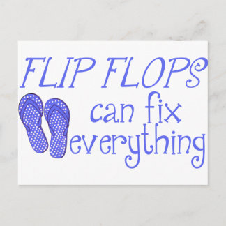 Flip Flops können alles reparieren Postkarte