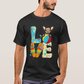 Flip Flops Liebe Chihuahua Dog Summer Vibes Beach T-Shirt