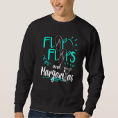 Flip Flops Margaritas Sommer Urlaub Strand Sweatshirt (Vorderseite)
