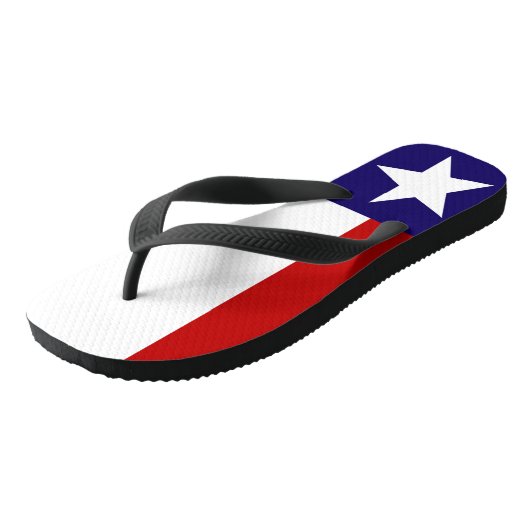 Flip Flops mit der Flagge des Texas-Staates Badesandalen (Schrägansicht)