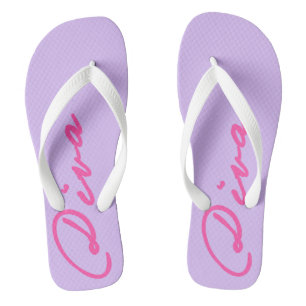 FLIP FLOPS mit DIVAtude! (Rosa Schrift) Badesandalen