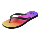 Flip-Flops mit glänzendem Regenbogenfarbdesign Badesandalen (Schrägansicht)