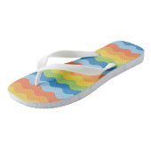 Flip Flops mit mehrfarbigen Waves Badesandalen (Schrägansicht)