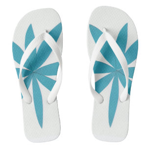Flip-Flops mit türkisfarbenem Sterndesign. Badesandalen