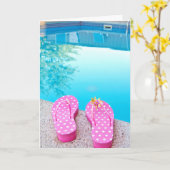 Flip-Flops nach Pool-Rente Karte (Gelbe Blume)