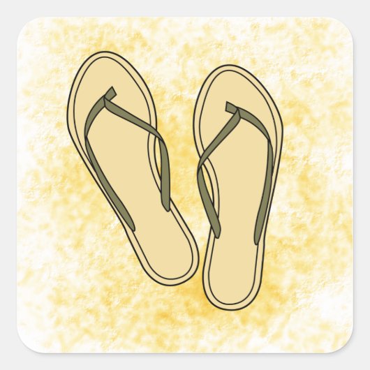Flip Flops Olive Sticker (Vorderseite)