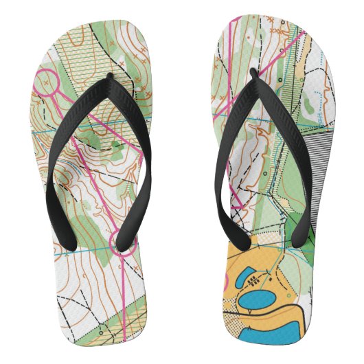 Flip-Flops - Orientierende Karte Badesandalen (Fußbett)
