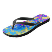 Flip Flops-Paar "Schmetterfarben" Badesandalen (Schrägansicht)