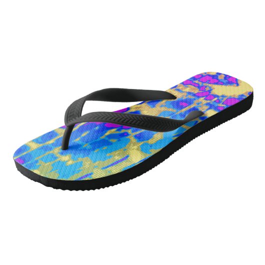 Flip Flops-Paar "Schmetterfarben" Badesandalen (Schrägansicht)